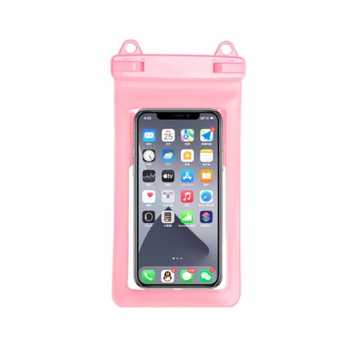 Waterproof Phone Pouch, IPX8 Waterproof Phone Case for iPhone 17/16/15/14 Pro Max, Cell Phone Dry Bag for Beach & Cruise Essentials, Touch Screen, Lanyard Included, (Fits Up to 7.5”)-Pink - color: Pink
