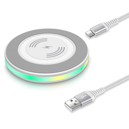 15W iPhone Wireless Charger Fast Charging Pad for iPhone 17 16 15 14 13 12 - color: White, style: 1-Pack