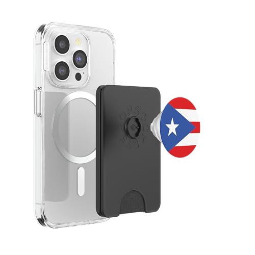 Puerto Rico Flag PopSockets PopWallet for MagSafe - style: Magnetic PopWallet