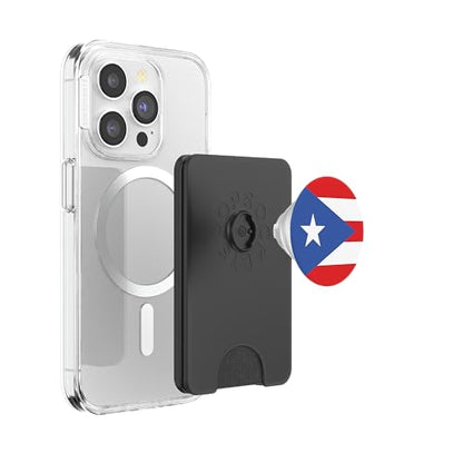 Puerto Rico Flag PopSockets PopWallet for MagSafe - style: Magnetic PopWallet
