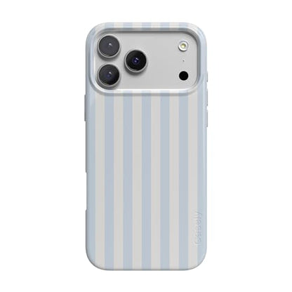 Casely iPhone 17 Pro Max Case | Sunday Best | Blue Stripes | Compatible with MagSafe | Classic Ultra Slim Design - color: Sunday Best | Blue Stripes, size: Iphone 17 Pro Max