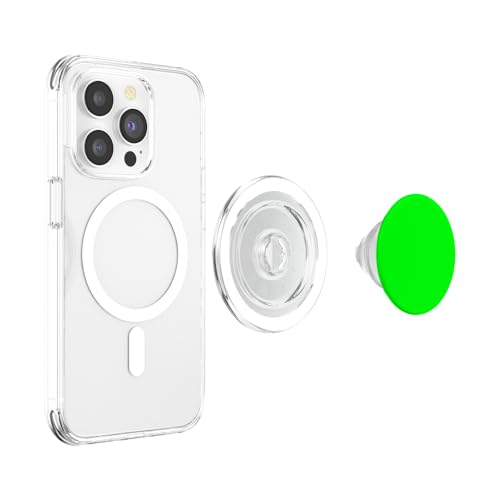 PopSockets Phone Grip with Expanding Kickstand - Neon Green PopSockets PopGrip for MagSafe - style: Magnetic PopGrip