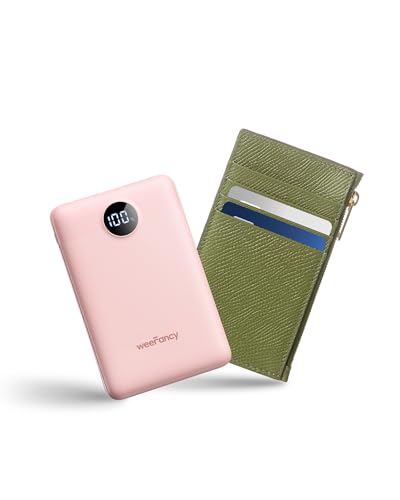 Small Portable Charger 10000mAh 20W Fast Charging Mini Power Bank, Pink - color: Pink