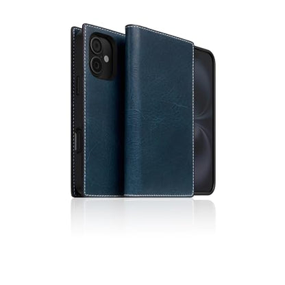 SLG D7 Italian Wax Leather Wallet Case for iPhone 16 - [2-in-1] Handcrafted Detachable Diary Style with Magnetic MagSafe Back Cover, Gift Box Included (Blue) - color: [D7 Wax] Blue, size: iPhone 16