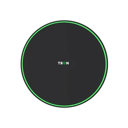 TRON Wireless Charger, TR2 Model, Fast Charging Pad, Black, Compatible with Smartphones, Universal Charging for Mobile Devices