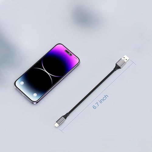 USB to USB C Cable Short 6-Inch Cell Phone Cord for Samsung Galaxy A16/A15