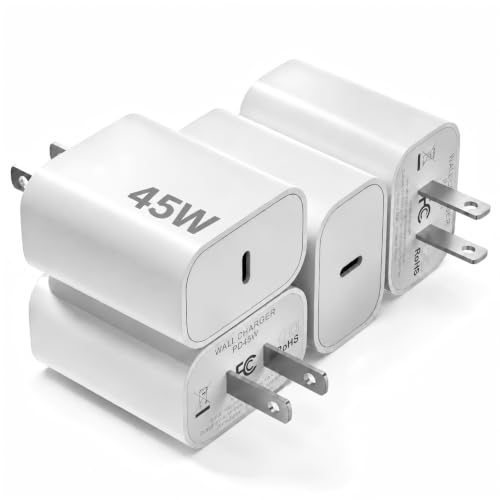 45W USB C Charger Block 4Pack Fast Charging Power Block for Home & Office - color: Off-white