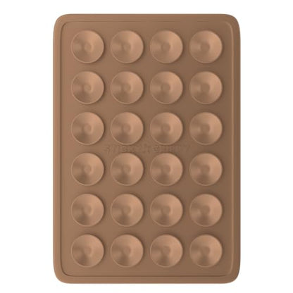 StickyGrippy Suction Phone Case Mount, Sillicon Adhesive Phone Accessory for iPhone and Android, Hands-Free Fidget Toy Mirror Shower Phone Holder, Tiktok Videos and Selfies (Chocolate) - color: Chocolate