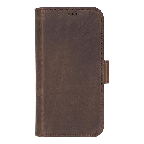 Bayelon Leather Wallet Case for iPhone 16 Pro Max 6.9", Flip Cover Card Holder, iPhone 16 Pro Max Wallet Case, Kickstand Folio Case, MagSafe Compatible Flip Cover, RFID Blocking (Coffee Brown) - color: Dark Brown, size: iPhone 16 Pro Max