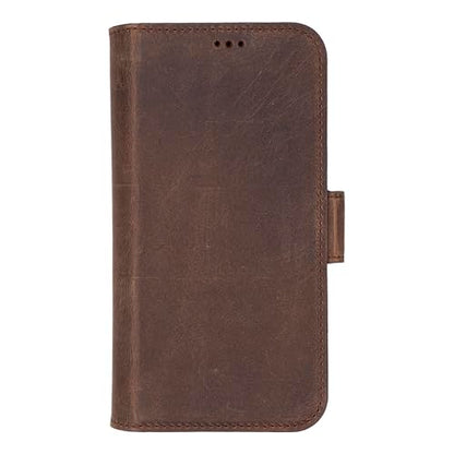 Bayelon Leather Wallet Case for iPhone 16 Pro Max 6.9", Flip Cover Card Holder, iPhone 16 Pro Max Wallet Case, Kickstand Folio Case, MagSafe Compatible Flip Cover, RFID Blocking (Coffee Brown) - color: Dark Brown, size: iPhone 16 Pro Max