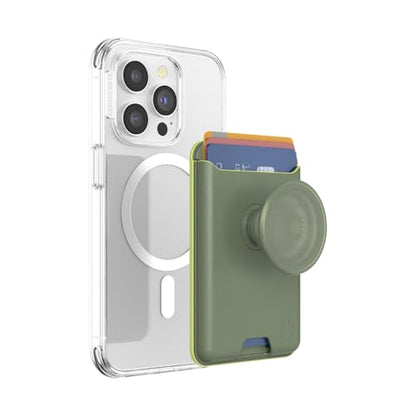 PopSockets Phone Wallet for MagSafe with Grip- Eucalyptus - color: Eucalyptus, style: With Grip