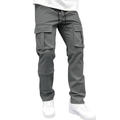 Men Cargo Pants Ripstop Durable Tactical Quick Dry Deep Pockets Construction Travel Job Site Tactical Pants for Men - color: A Gray, size: Small