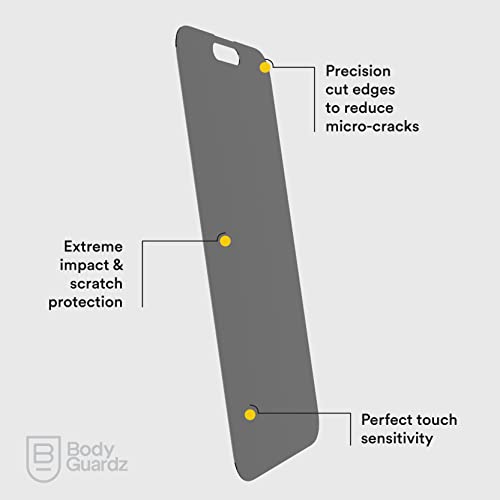 BodyGuardz Pure 3 Privacy Screen Protector for iPhone 14 Pro Max, 2-Way Privacy Technology With Maximum Strength 9H Anti-Spy Tempered Glass, Easy Installation, Perfect Touch Sensitivity