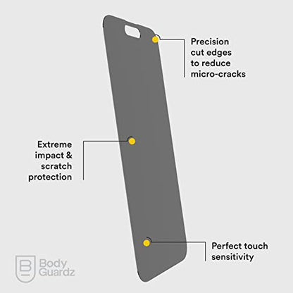 BodyGuardz Pure 3 Privacy Screen Protector for iPhone 14 Pro Max, 2-Way Privacy Technology With Maximum Strength 9H Anti-Spy Tempered Glass, Easy Installation, Perfect Touch Sensitivity