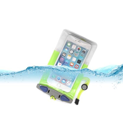 Aquapac Waterproof Phone Case, Large, Lime Green | iPhone and Android, Made in The UK, Hiking, Mountain Biking, Running Accessory, Floating, IPX8 certified to 30 ft deep. - color: Lime Green, size: Large
