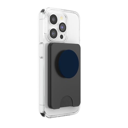Navy Dark Blue PopSockets PopWallet for MagSafe - style: Magnetic PopWallet