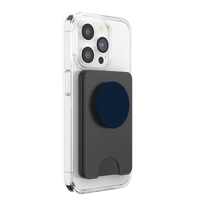 Navy Dark Blue PopSockets PopWallet for MagSafe - style: Magnetic PopWallet