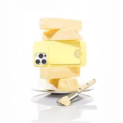 VELVET CAVIAR compatible with MagSafe Wallet 2.0 | Magnetic Card Holder Wallet for iPhone 17/16/15/14/13/12 or Phone Cases compatible with MagSafe | Butter Yellow - color: Buttery Yellow