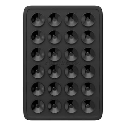 StickyGrippy Suction Phone Case Mount, Sillicon Adhesive Phone Accessory for iPhone and Android, Hands-Free Fidget Toy Mirror Shower Phone Holder, Tiktok Videos and Selfies (Black) - color: Black