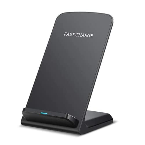 15W Fast Wireless Charging Stand | Qi Certified Charger Dock Station | Compatible with iPhone 14/13/12, 11/11 Pro Max/X/8, Samsung Galaxy S22 S21/S20/S10 Note 20/10 Qi-Enabled Phone