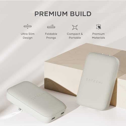 Satechi OntheGo 67W Wall Charger, GaN USB-C Fast Charging, PD 3.0+PPS, Sand - color: Sand