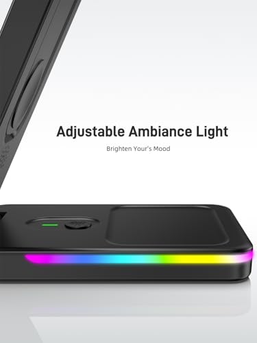 Charging Station for Samsung Phones & Watches, Foldable Wireless Charger