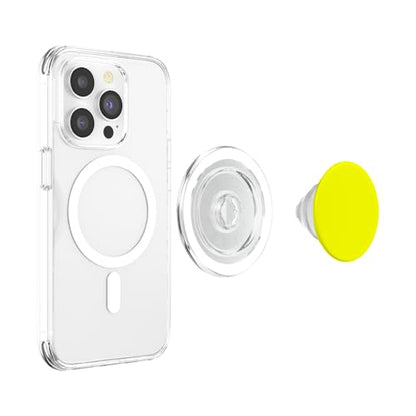 PopSockets Phone Grip with Expanding Kickstand - Neon Yellow PopSockets PopGrip for MagSafe - style: Magnetic PopGrip