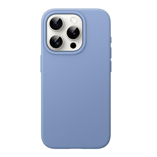 JETech Silicone Case for iPhone 15 Pro, Winter Blue | Silky Soft Touch, Shockproof Protection, Scratch Resistant, Microfiber Lining - color: Winter Blue, size: iPhone 15 Pro