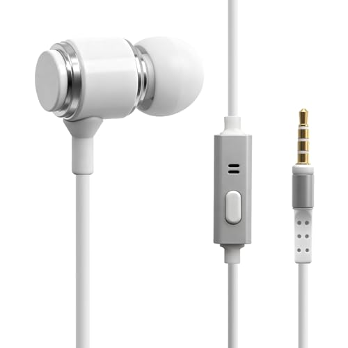 Single Mono Wired Earbud Headset with Microphone