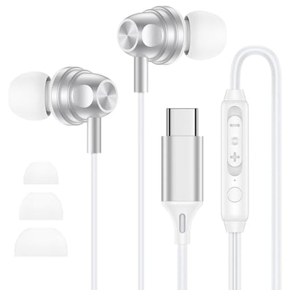 Wired Earbuds for iPhone 17/17 Pro/17 Pro Max/17e/16e/16/16 Pro Max16 Plus - color: White