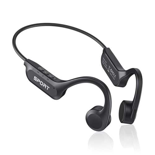 CXK Bone Conduction Headphones, Open Ear Headphones Bluetooth 6.0 with Mic