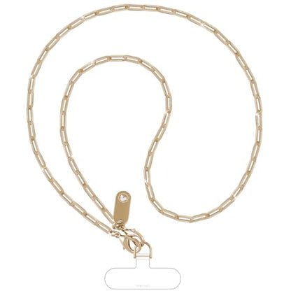 UKON Crossbody Phone Lanyard - Fashion Phone Strap with 2xTPU Tether Tab for Women - Palegold - color: Palegold, size: LongChain