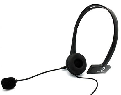 Wired Headset Mono Hands-Free Headphone 3.5mm Earphone w Boom Mic Single Earbud [Black] for Consumer Cellular Doro Doro 824 SmartEasy - Consumer Cellular Doro PhoneEasy 626