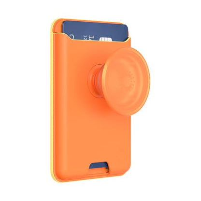 PopSockets Phone Wallet for MagSafe with Grip- Canteloupe - color: Canteloupe, style: With Grip