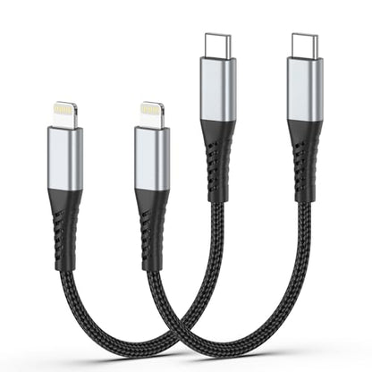 6 Inch Lightning Charger Cable, Short USB C to Lightning Cord for iPhone 14 - size: 0.5 Feet