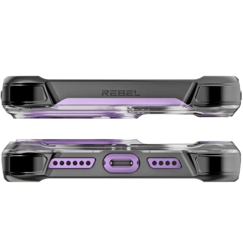 REBEL Clear Case for iPhone 14 Pro Max [Crystal Series Gen-4] Strong MagSafe Compatible, Anti-Scratch, Non-Yellowing, Protective Shockproof Bumpers, Metal Buttons, 6.7 Inch Phone 2023 (Crystal Black) - color: Crystal Black, size: iPhone 14 Pro Max
