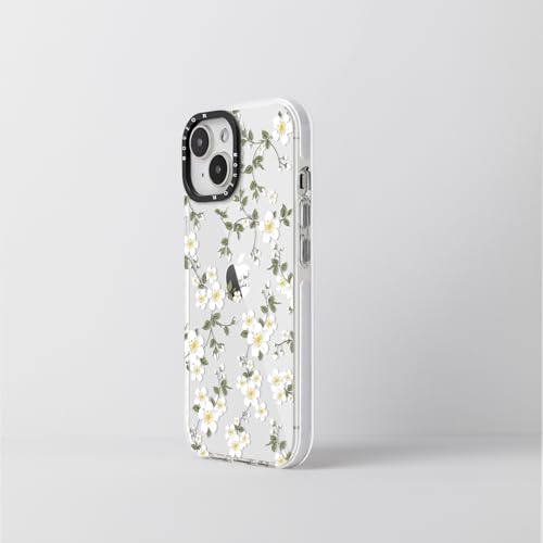 Cute Phone Case for iPhone 15, Vine Flowers Aesthetic Floral Pattern Case, Soft Clear TPU Shockproof Bumper Cover for Girls Women - size: iPhone 15