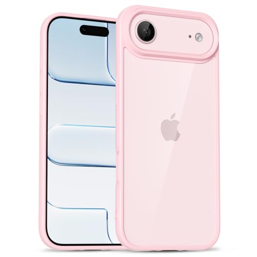 for iPhone 17 Air Case Clear, Cute Transparent 17 Air Phone Case Hard Shell & Soft Silicone Bumper & Clear Back, Acrylic Plastic TPU Non Yellowing Phone Cover for Women, Light Pink - color: Light Pink, size: 17 Air