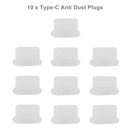Jiozermi Silicone USB C Anti Dust Plugs, Transparent, 10Pcs - color: Transparent, size: 10 Pack