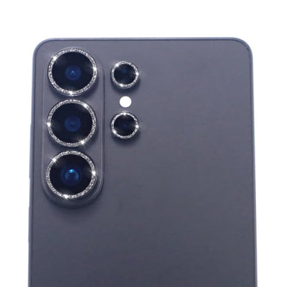 for Samsung Galaxy S26 Ultra Camera Lens Protector, Bling Glitter Metal Ring Tempered Glass Lens Cover Accessories (Black) - color: Black