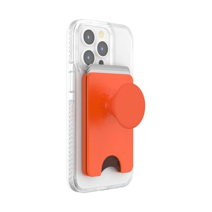 PopSockets Phone Wallet for MagSafe with Grip- Persimmon - color: Persimmon, style: MagSafe