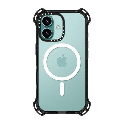 CASETiFY for iPhone 16 Case - Bounce Compatible with MagSafe Clear Black | Shockproof | 21.3 ft. 6X Military Grade Drop Protection | Black - color: Clear Black, size: Iphone 16 (6.1")