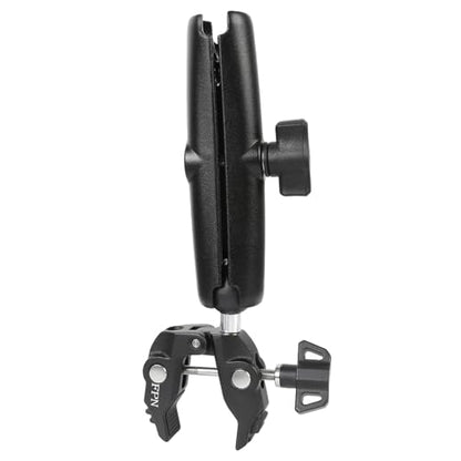 Aluminium 1" Ball Handlebar Mount Clamp Base 5.91'' Length Double Socket Arm for Rails 0.5" to 2" in Diameter, Compatible with RAM mounts & Bike Motorcycle Phone Holder - style: Clamp with 5.91" Arm