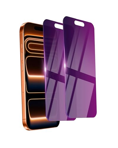 2 Pack Privacy Screen Protector for iPhone 17 Pro Max Tempered Glass 6.9'' Private Saver Anti-Spy Eye Protection Anti-Scratch Full Coverage No Bubble