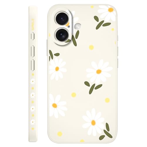 LEECG for iPhone 17 Case, Flower Protective Bumper Slim Soft Phone Cover for iPhone 17 6.3 inch, Daisy Rice White - color: Daisy Rice White, size: for iPhone 17