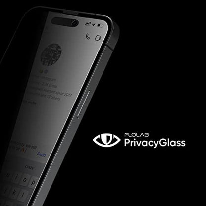 FLOLAB for iPhone 14 Pro Privacy Screen Protector is the Best Tempered Glass that Protects your Privacy - Durable, Smooth as Butter, and Easy to Install, Guaranteed. (Anti Dust)
