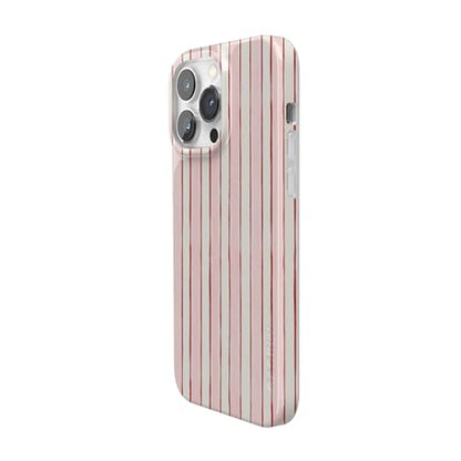 Casely iPhone 14 Pro Case | Pretty in Pastel | Blush Stripes | Compatible with MagSafe | Classic Ultra Slim Design - color: Pretty in Pastel | Blush Stripes, size: iPhone 14 Pro