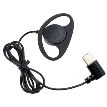 USB-C & 3.5mm Mono Earphone, Single-Side Ear Hook Wired Headset for Mobile Phones, Laptops and Notebooks (3.5 Straight Head)