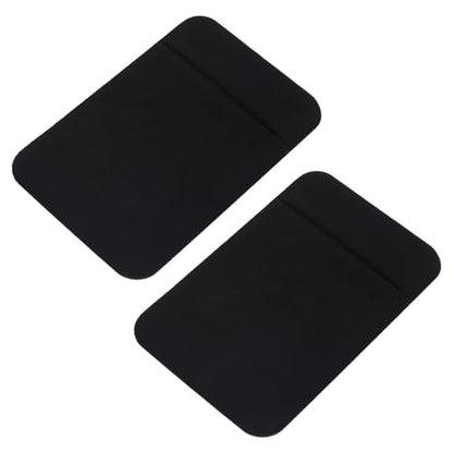 Beaupretty 2pcs Adhesive Phone Card Holder Cellphone Wallet with Elastic Stretch Fabric, Black Sticky Mobile Phone Wallet Pocket for Smartphones