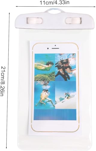 Phone Waterproof Pouch Touchscreen Compatible Cycling Smartphone Bag for Beach Cruise Vacation Swimming Kayaking Diving Travel White - color: White
